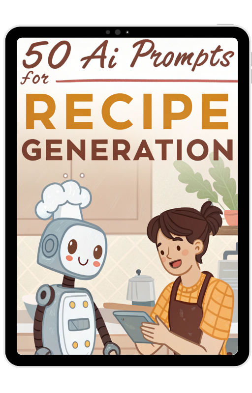 50 AI Prompts for Recipe Generation (e-book)