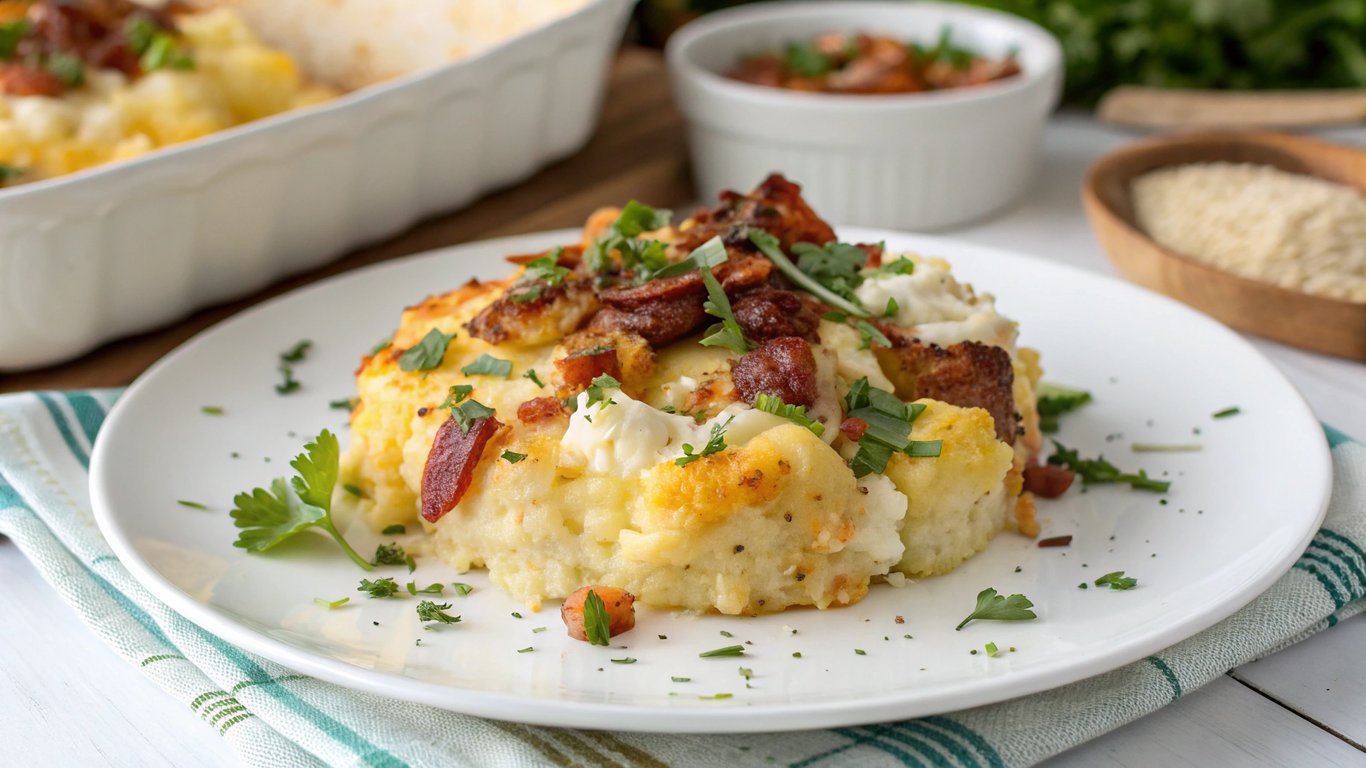 Loaded Cauliflower Breakfast Bake