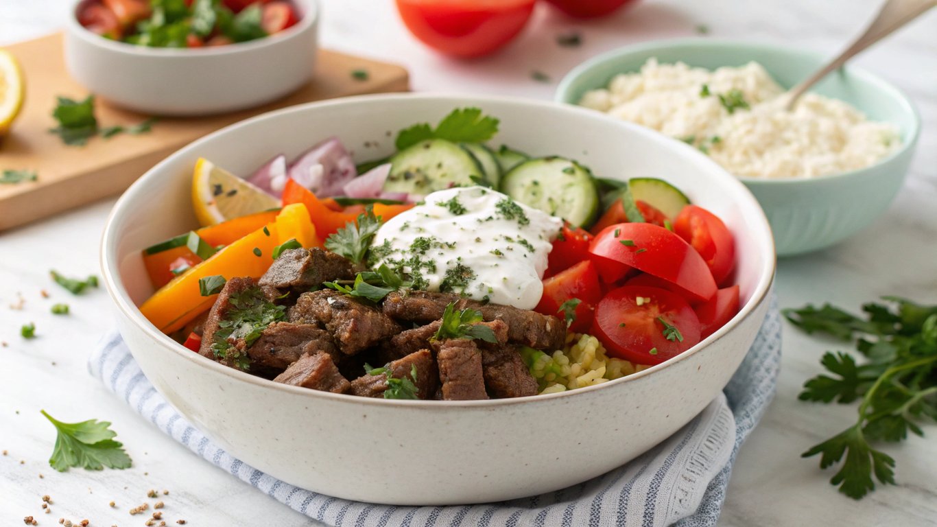 Greek Beef Bowl