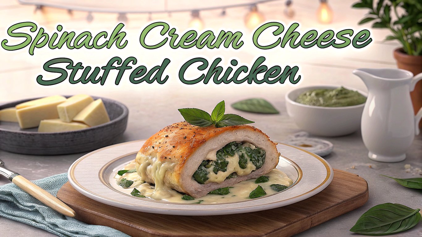 Spinach Cream Cheese Stuffed Chicken