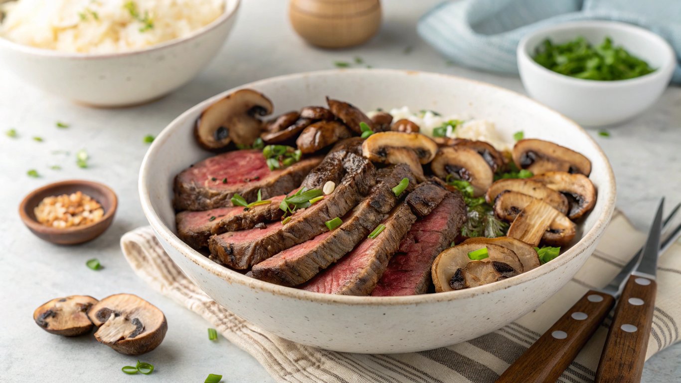 Steak and Mushroom Bowl