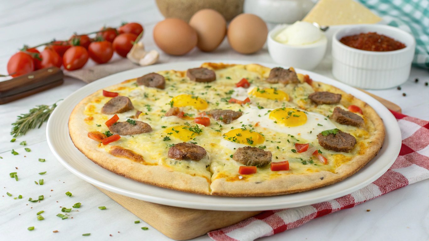 Sausage and Egg Breakfast Pizza