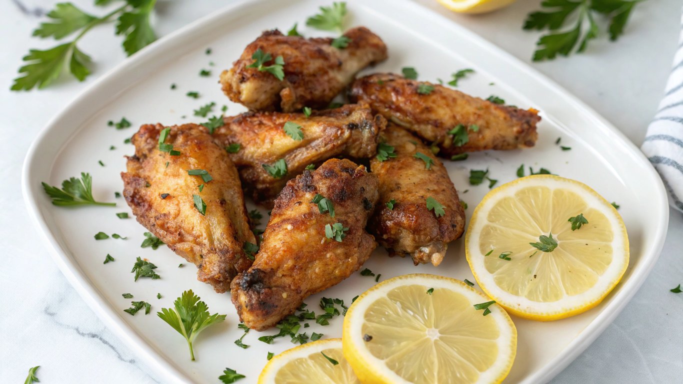 Lemon Garlic Chicken Wings