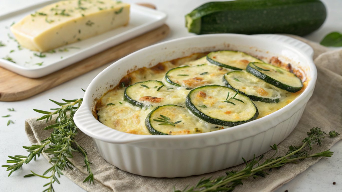 Cheesy Zucchini Gratin