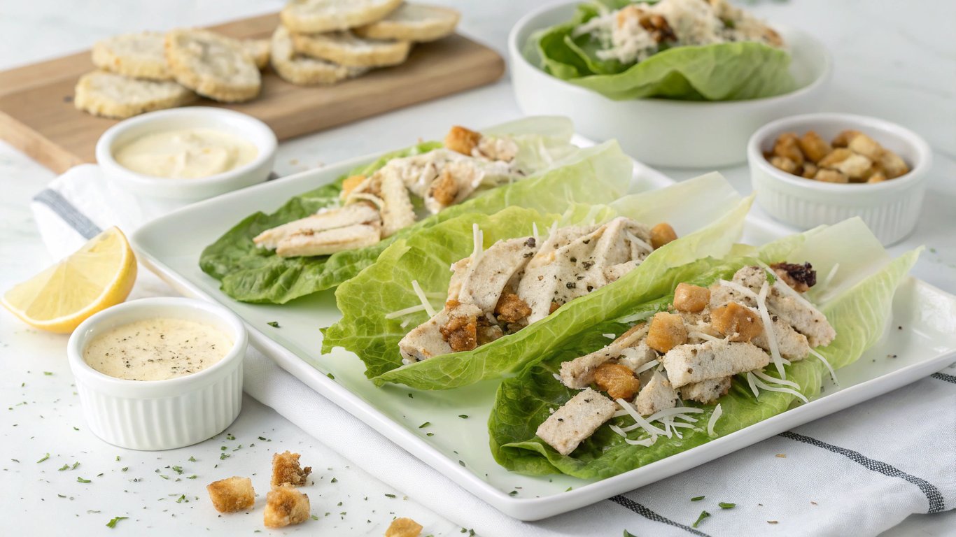 Chicken Caesar Lettuce Wraps