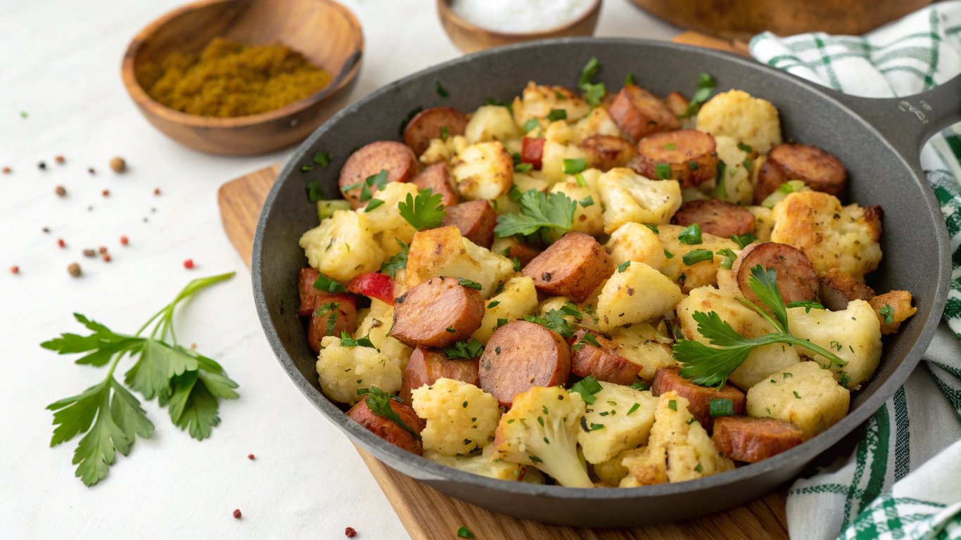 Sausage and Cauliflower Hash