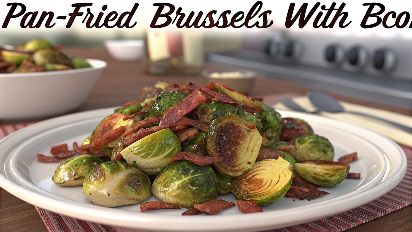 Pan-Fried Brussels with Bacon