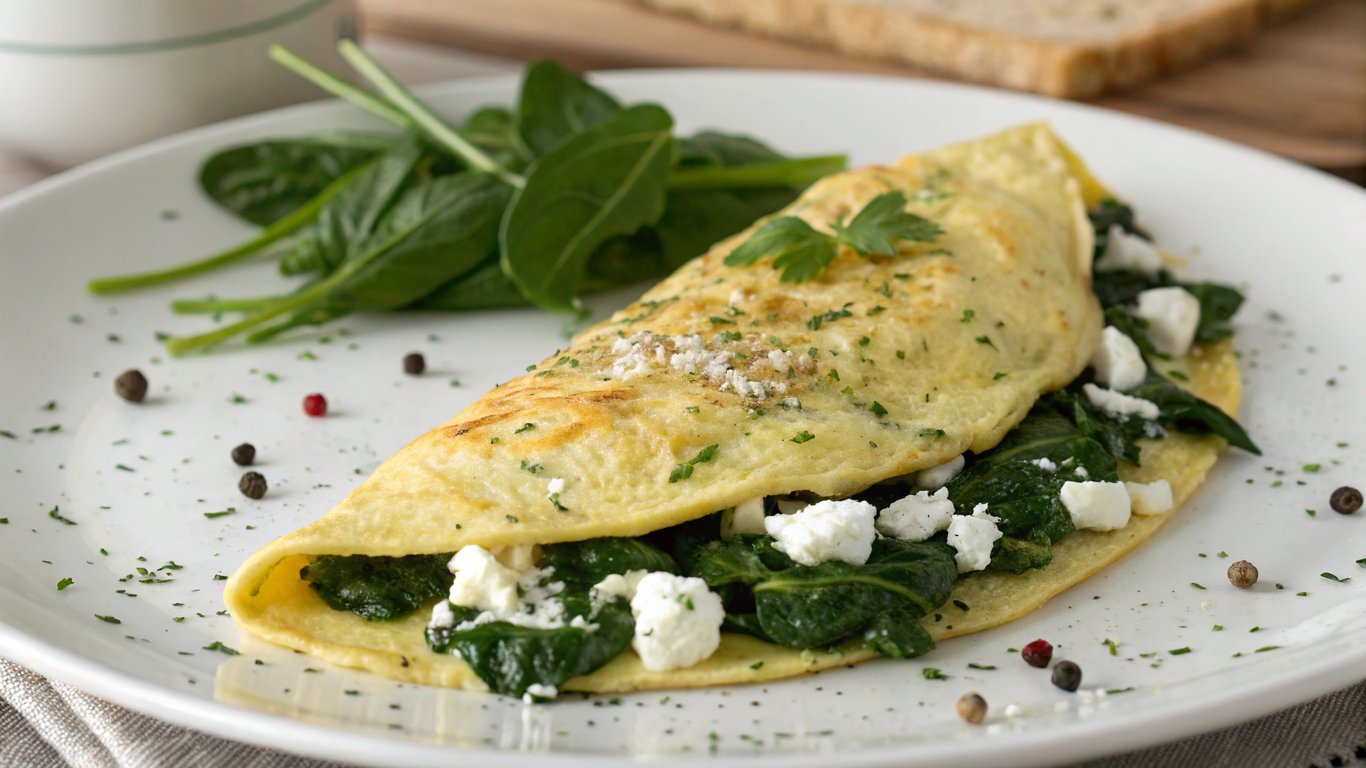 Spinach and Feta Omelet