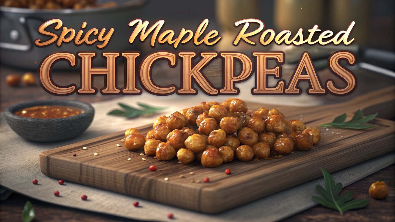 Spicy Maple Roasted Chickpeas