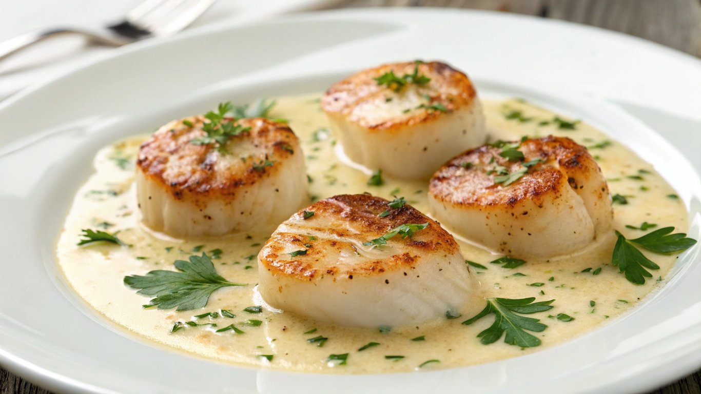 Creamy Garlic Scallops