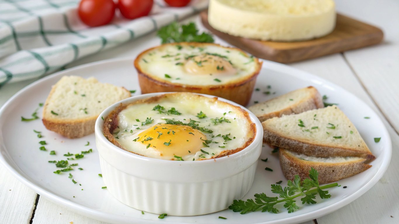 Baked Eggs with Cream Cheese